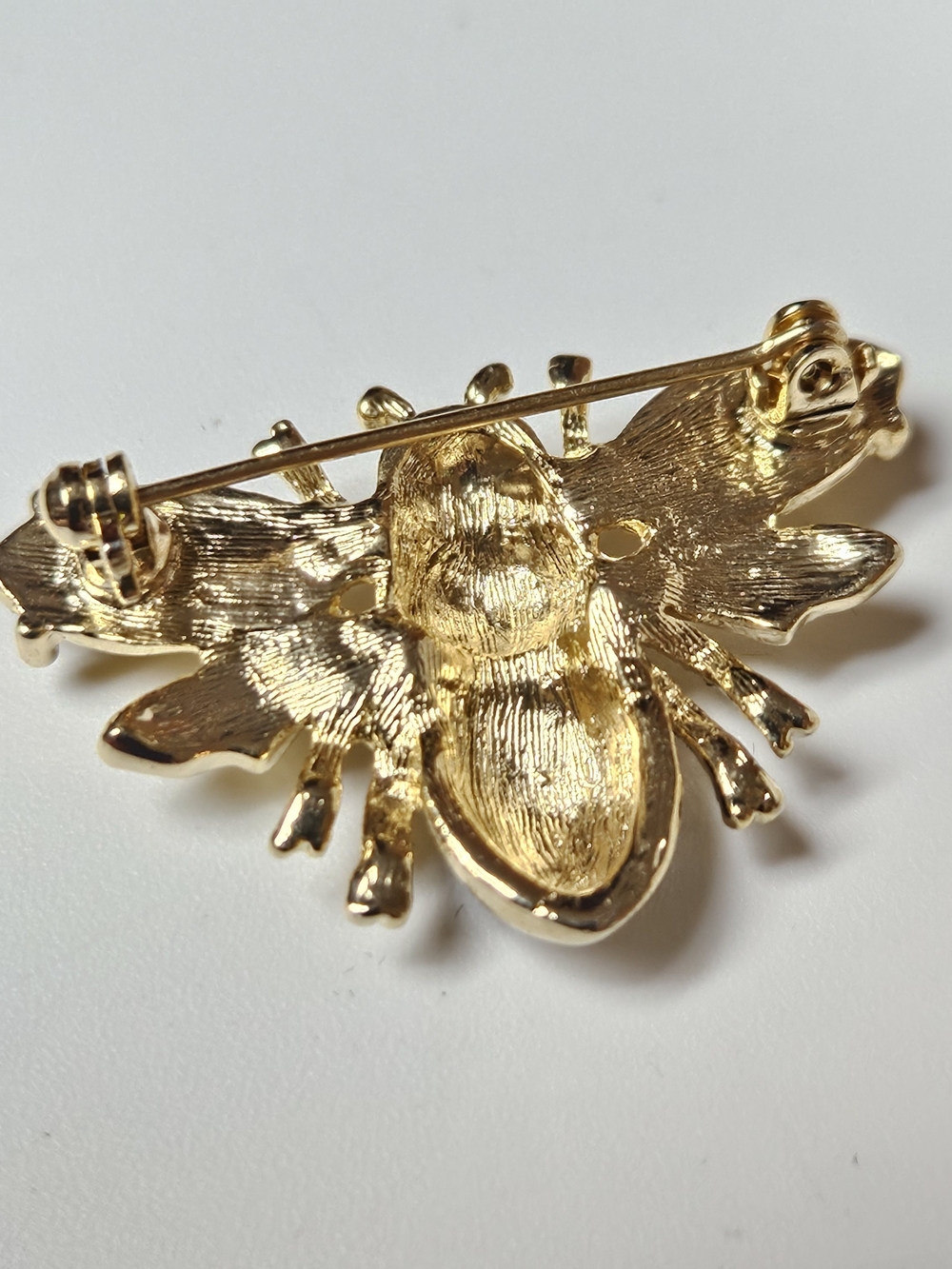Napier Gold and Black Bee Pin Brooch - Picture 6 of 6